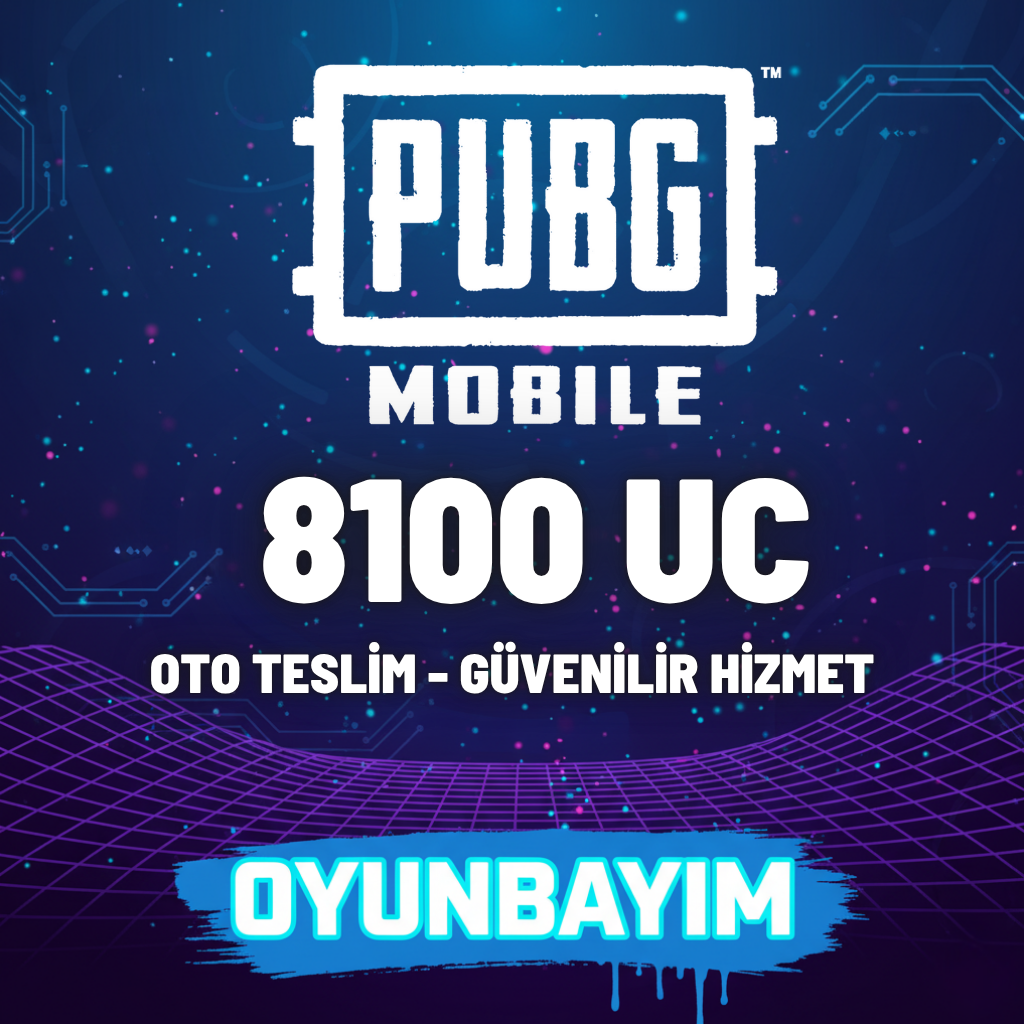 Pubg Mobile 8100 UC (TR-Global) Sürpriz Paket